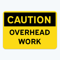 Show details for Caution: Overhead Work
