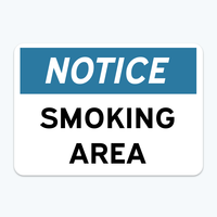 Show details for Notice: Smoking Area